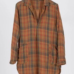 NWT Size Small CP Shades Teton - Double Cotton Plaid Tunic in bronze plaid